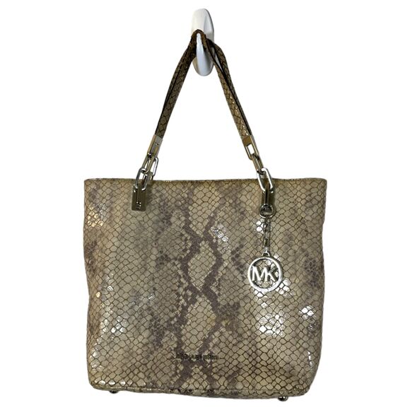 Michael Kors Handbags - Michael Kors Snake Skin Tote Style Purse - Flaw